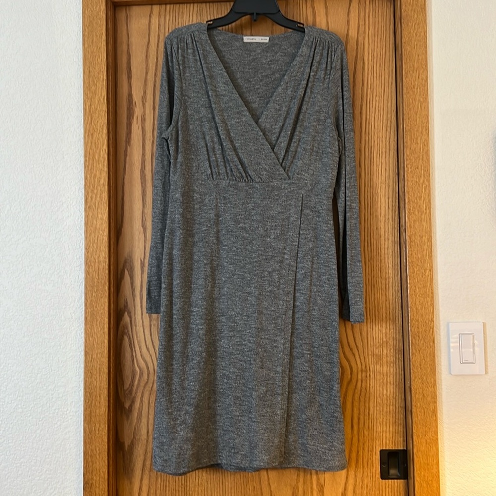 Athleta Heathered black dress Sz L EUC